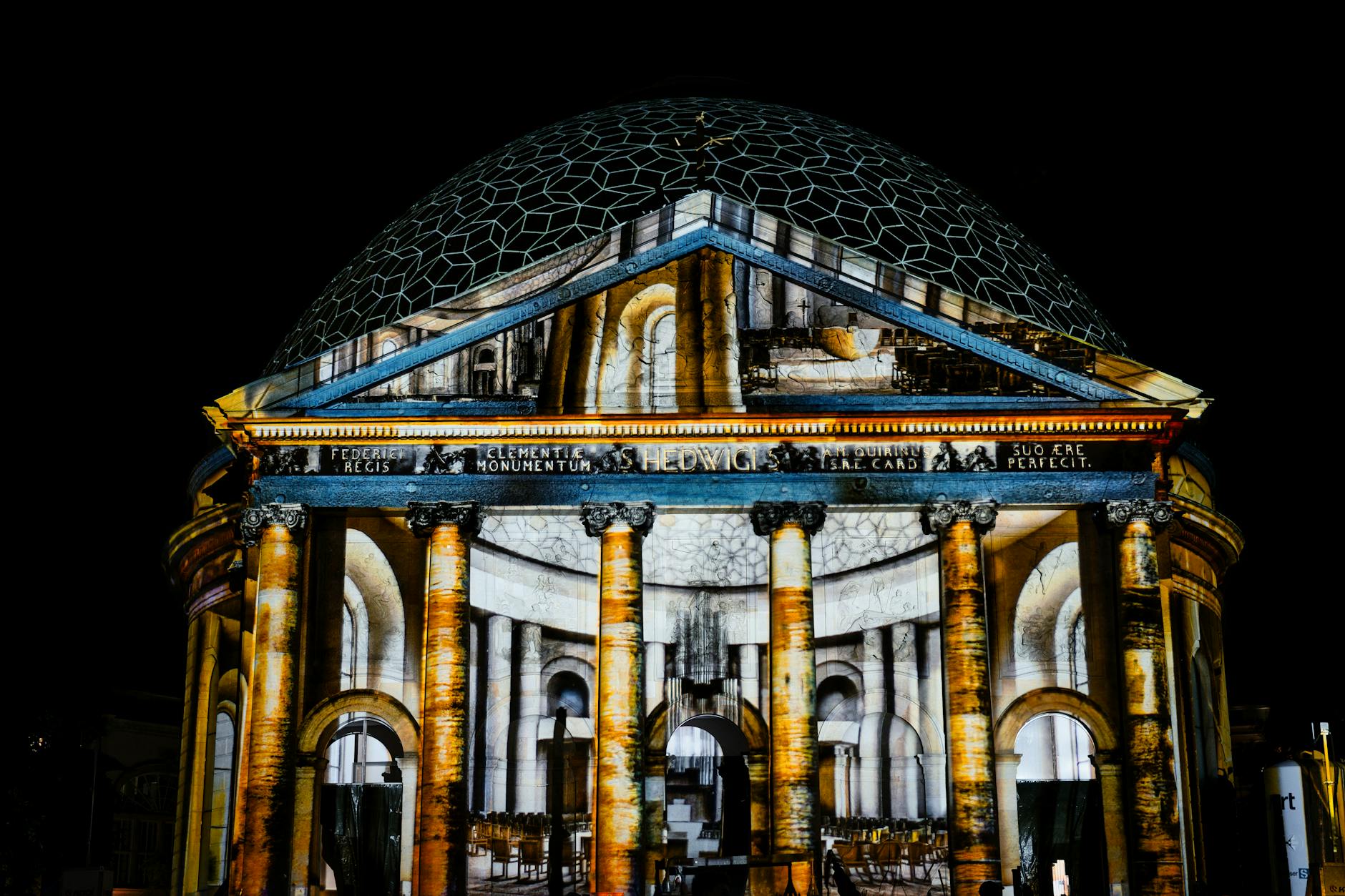 River of Light Liverpool projection on historic building at Pier Head