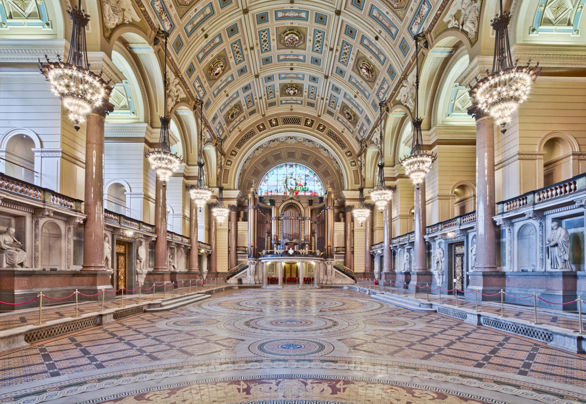St George's Hall Liverpool Great Hall Minton floor interior