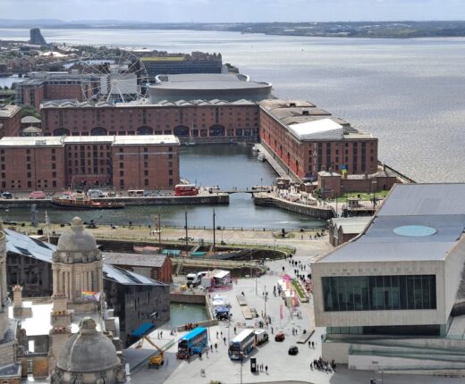 Liverpool Maritime History: From Empire Port to Modern Waterfront 17 Liverpool's Royal Albert Dock warehouses surround their basin, with smaller docks, the Museum of Liverpool and Mersey nearby.